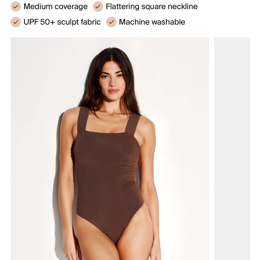 Knix Espresso Sleek Sculpting Swimsuit Size Medium. Worn a couple times.